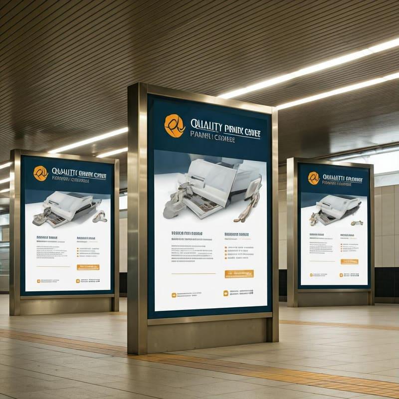 High-quality poster being printed at Quality Print Center FIU